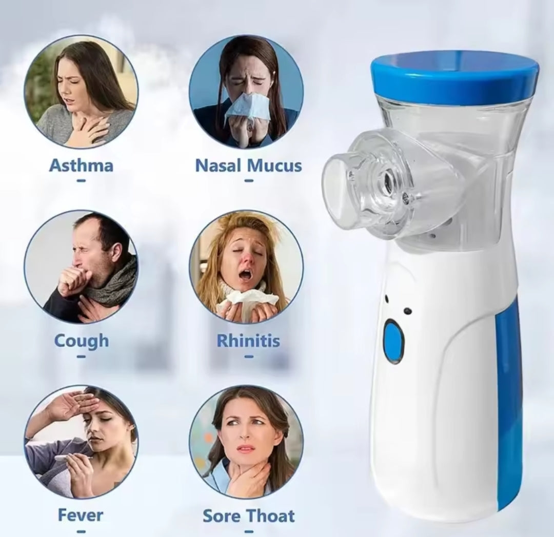 Portable Handheld Mesh Nebulizer Machine – Silent & Micro Atomizer for Kids & Adults