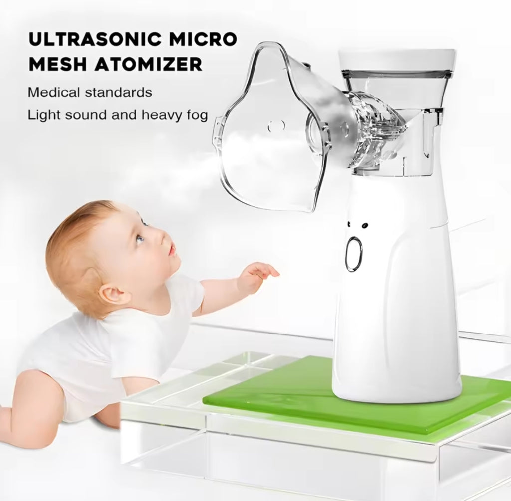 Portable Handheld Mesh Nebulizer Machine – Silent & Micro Atomizer for Kids & Adults