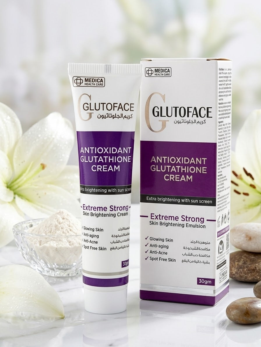 Glutoface Antioxidant Glutathione Cream – 30g | Extreme Strong Skin Brightening & Anti-Aging Cream